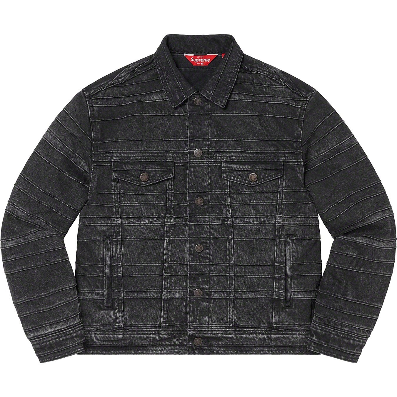 Layered Denim Trucker Jacket view 11